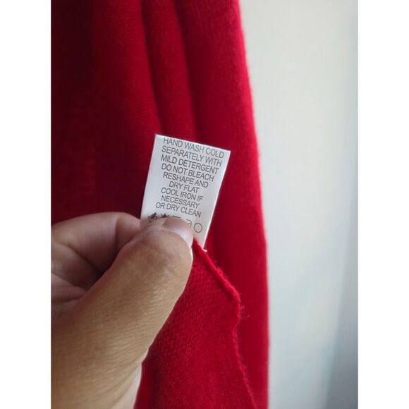 NWT In Cashmere Women Red 100% Cashmere Tunic Cardigan/Sweater size Large/XL - Picture 9 of 9